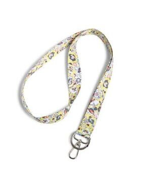 Vera Bradley Wide Lanyard Sunny Garden 18.5" Long NEW with tags Yellow floral